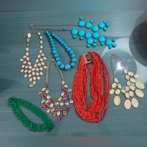 Elegant/Fun Multicolor Costume Necklace Set of 7